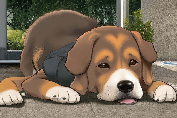 愛犬がおもちゃを持ってベッドに寝る不思議な瞬間