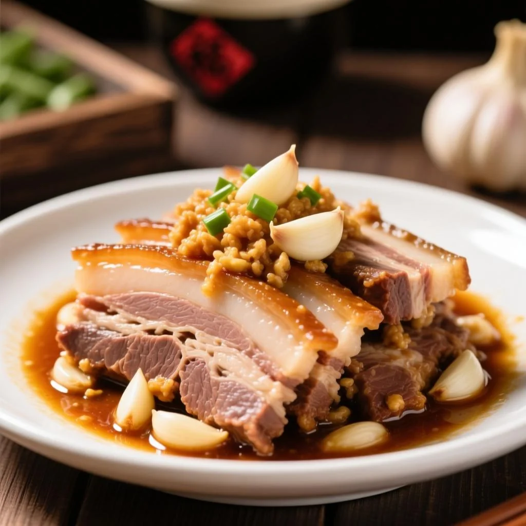 蒜泥白肉的家常做法,掌握这3个关键点比饭店还好吃