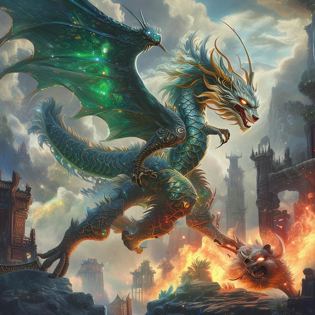 Emerald Cliffs and Azure Skies: The Dragon's Delight