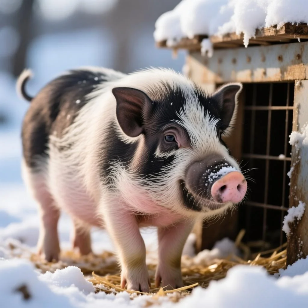 东北可以养香猪吗？2026年实测：做好这3步保暖，零下30℃也能养活