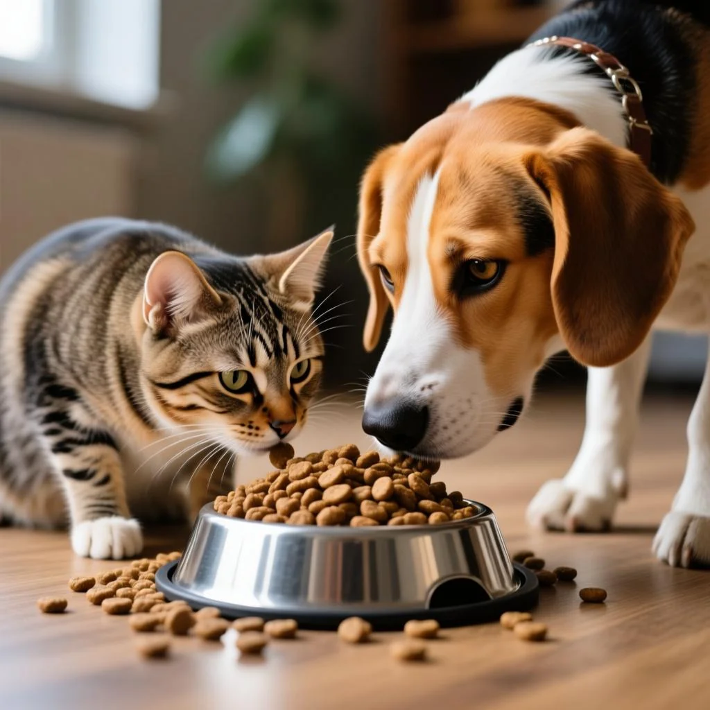 猫粮和狗粮能混着吃吗？6大核心区别与长期喂养风险判断