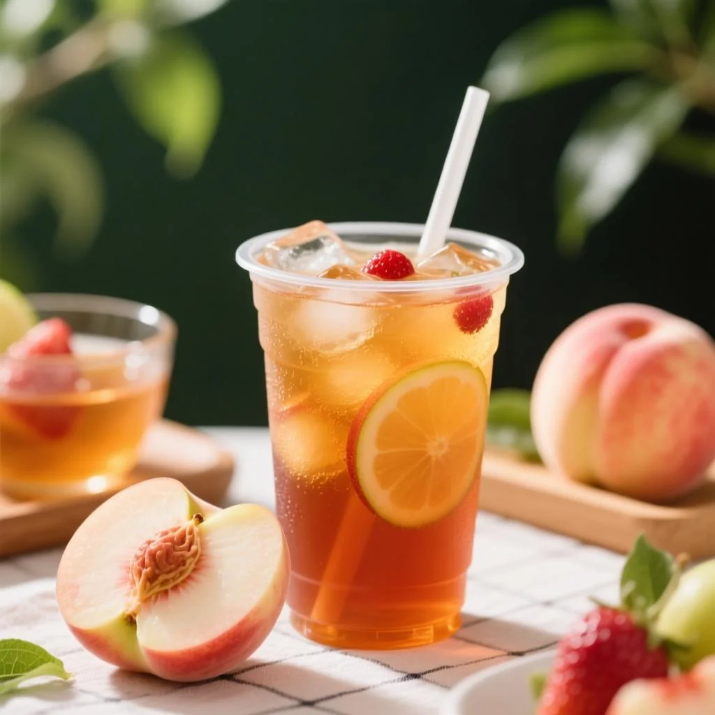 桃子冰红茶的家常做法，详细步骤教你做出好喝的水果茶