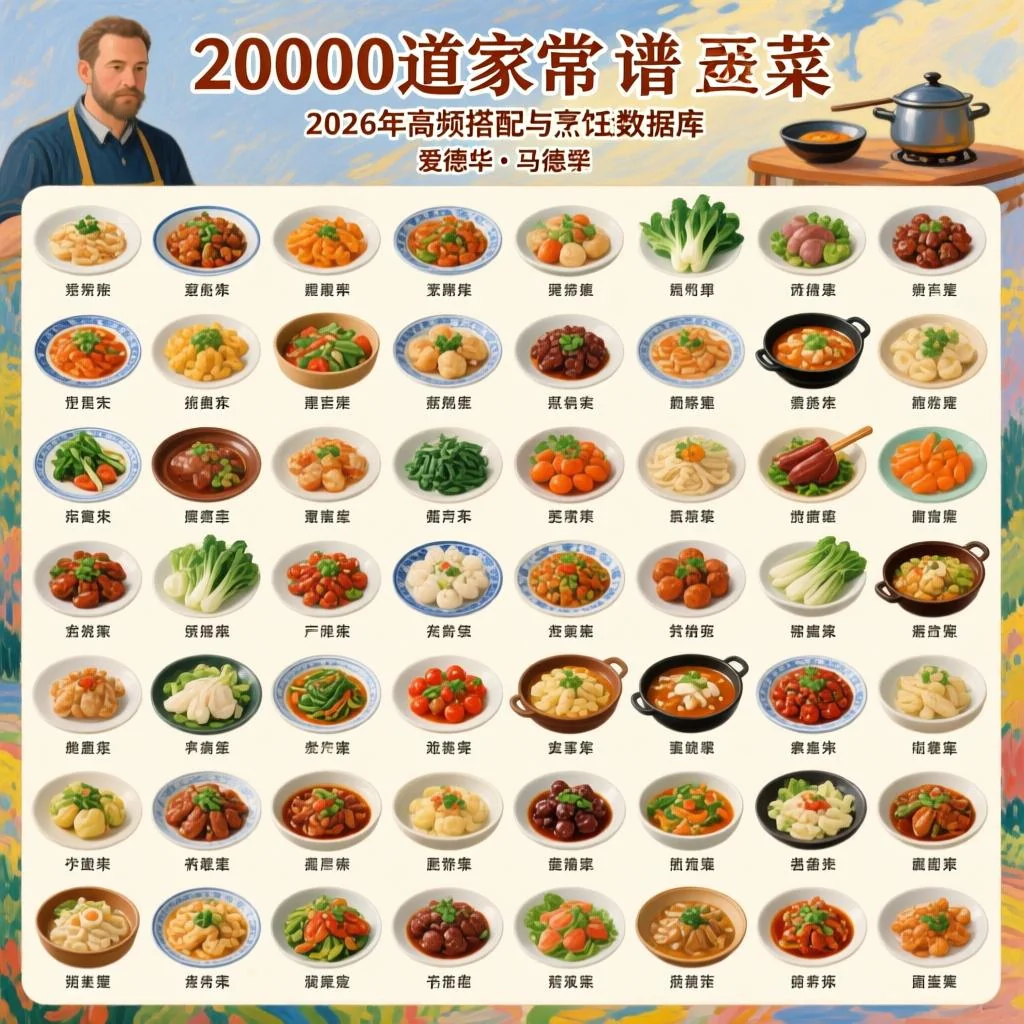 10000道家常菜谱一览表：2026年高频食材搭配与烹饪实战数据库
