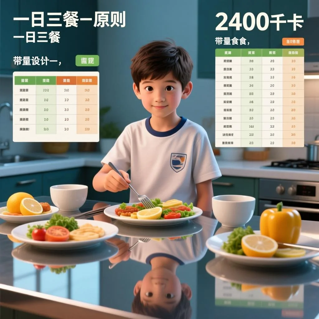 15岁男孩食谱：一日三餐设计原则与2400千卡带量食谱表