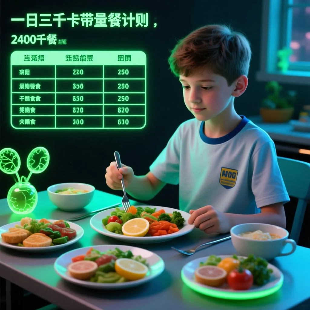 15岁男孩食谱：一日三餐设计原则与2400千卡带量食谱表
