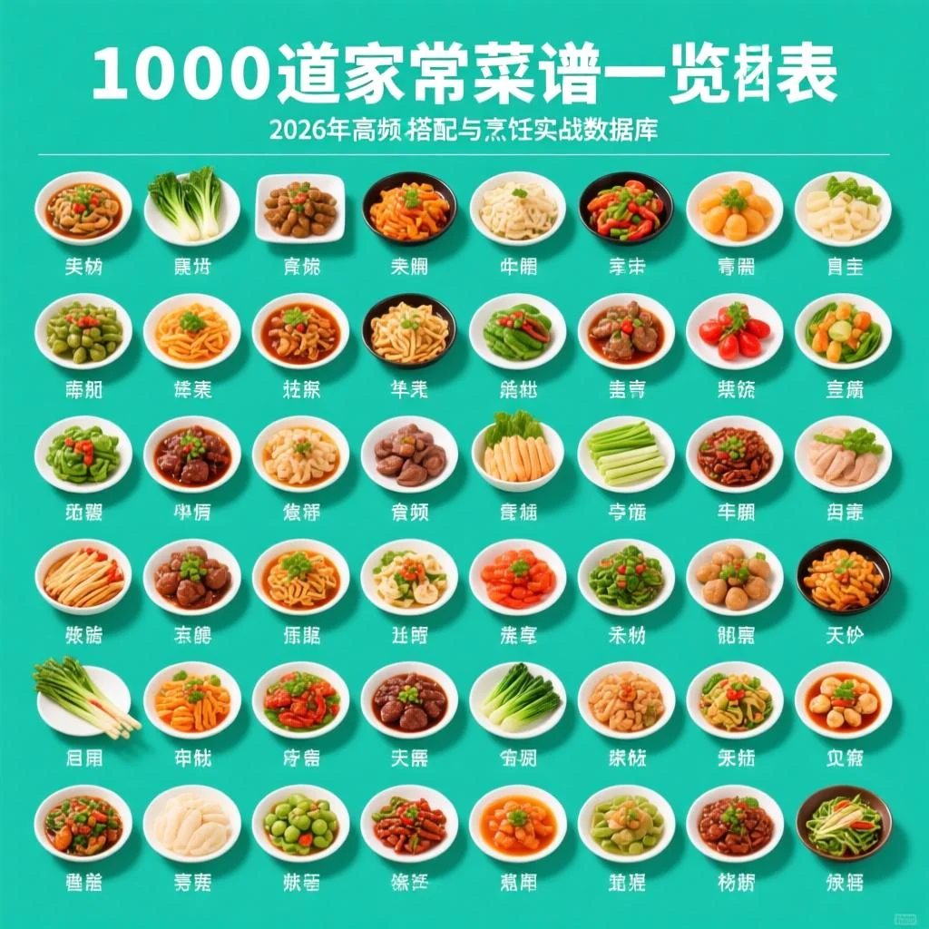 10000道家常菜谱一览表：2026年高频食材搭配与烹饪实战数据库
