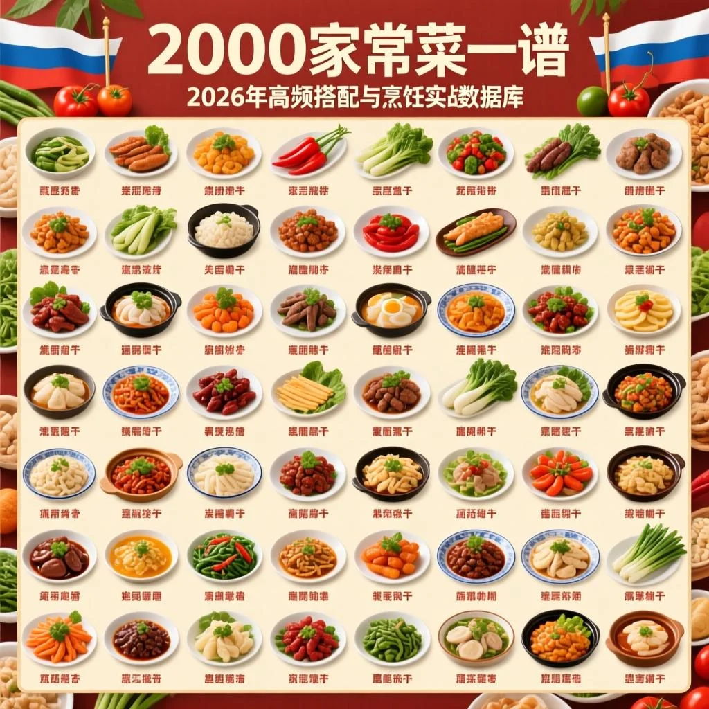 10000道家常菜谱一览表：2026年高频食材搭配与烹饪实战数据库