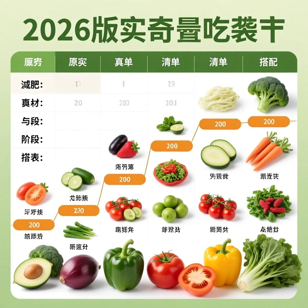 21天减肥法蔬菜吃什么？2026版真实食材清单与阶段搭配表