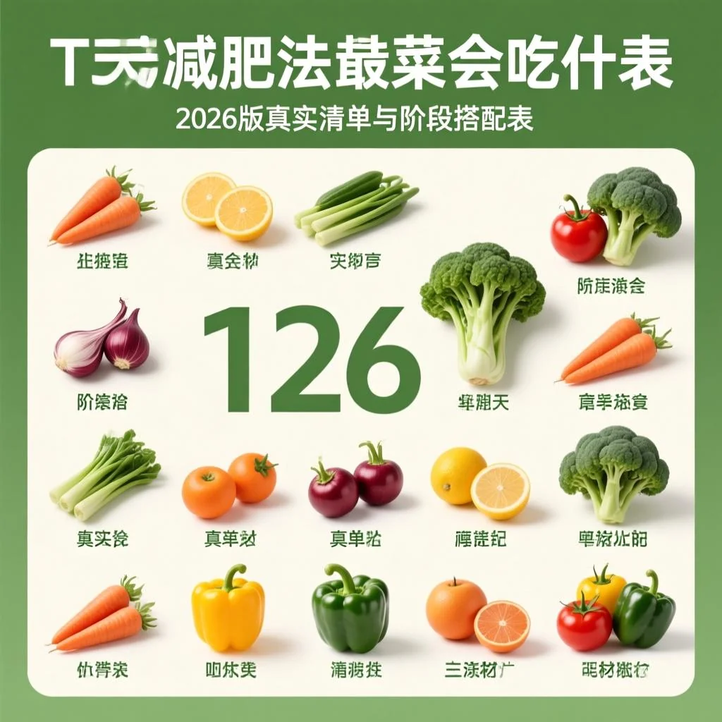 21天减肥法蔬菜吃什么？2026版真实食材清单与阶段搭配表