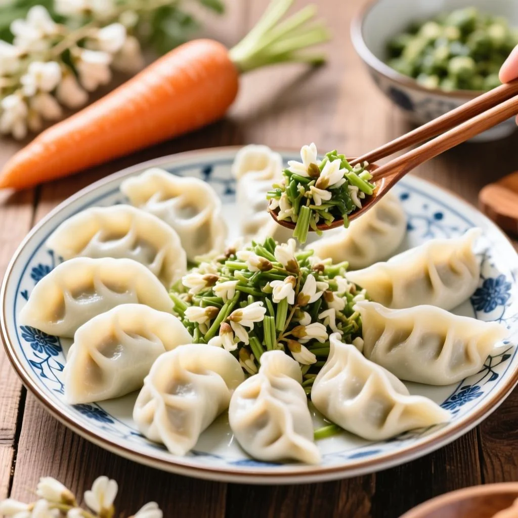 胡萝卜槐花饺子馅怎么调好吃？真经验配方与常见失败原因分析