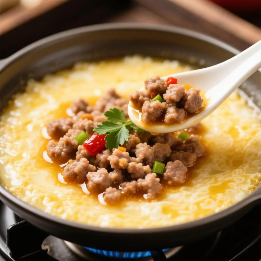 肉末鸡蛋羹做好吃的详细步骤 为什么你做出来不嫩不香