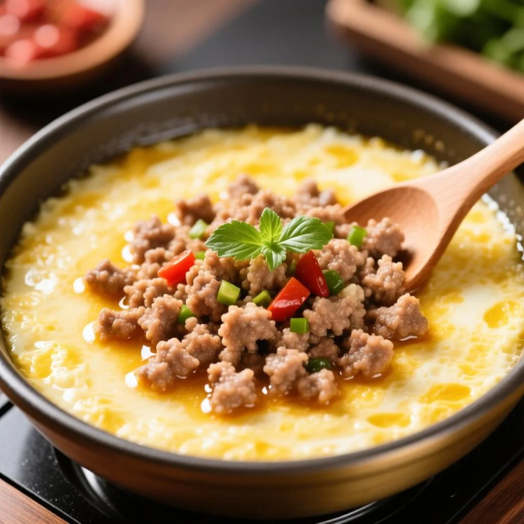 肉末鸡蛋羹做好吃的详细步骤 为什么你做出来不嫩不香