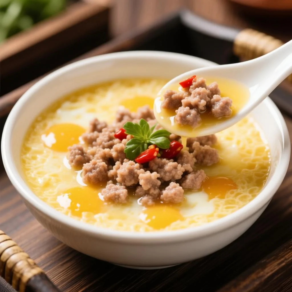 肉末鸡蛋羹做好吃的详细步骤 为什么你做出来不嫩不香