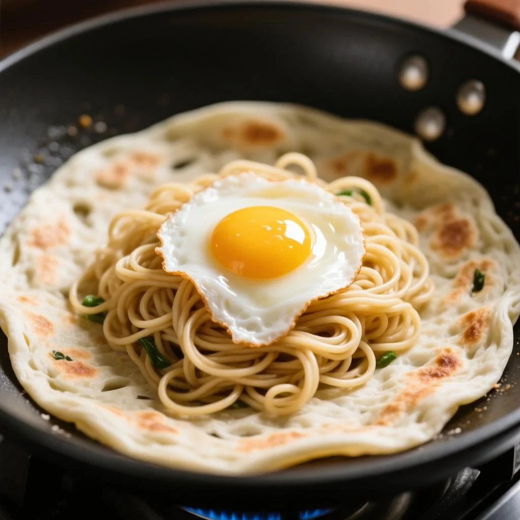 剩面条做饼老是散不成形？按这3步做蛋液裹得住、翻面不碎、外脆里软