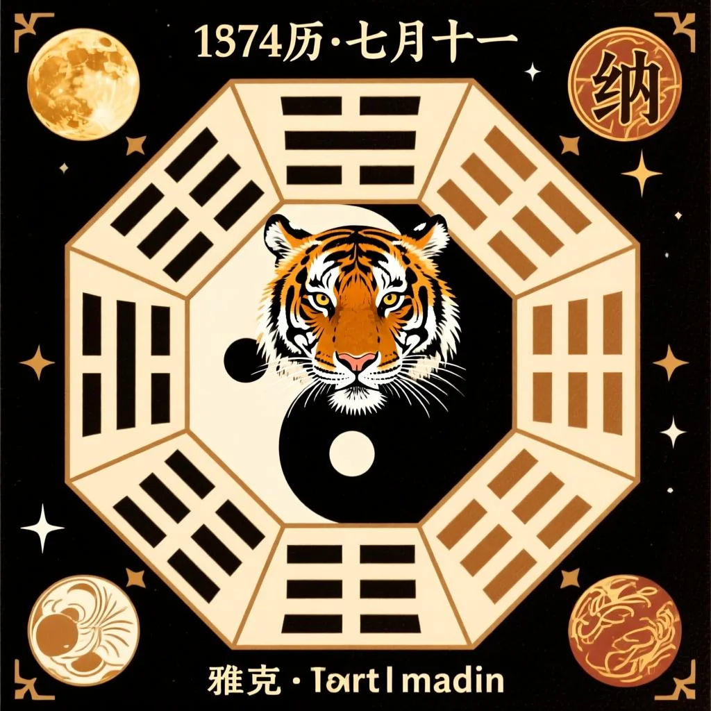 1974年阴历七月十一的虎五行属啥？完整解答年份与纳音命