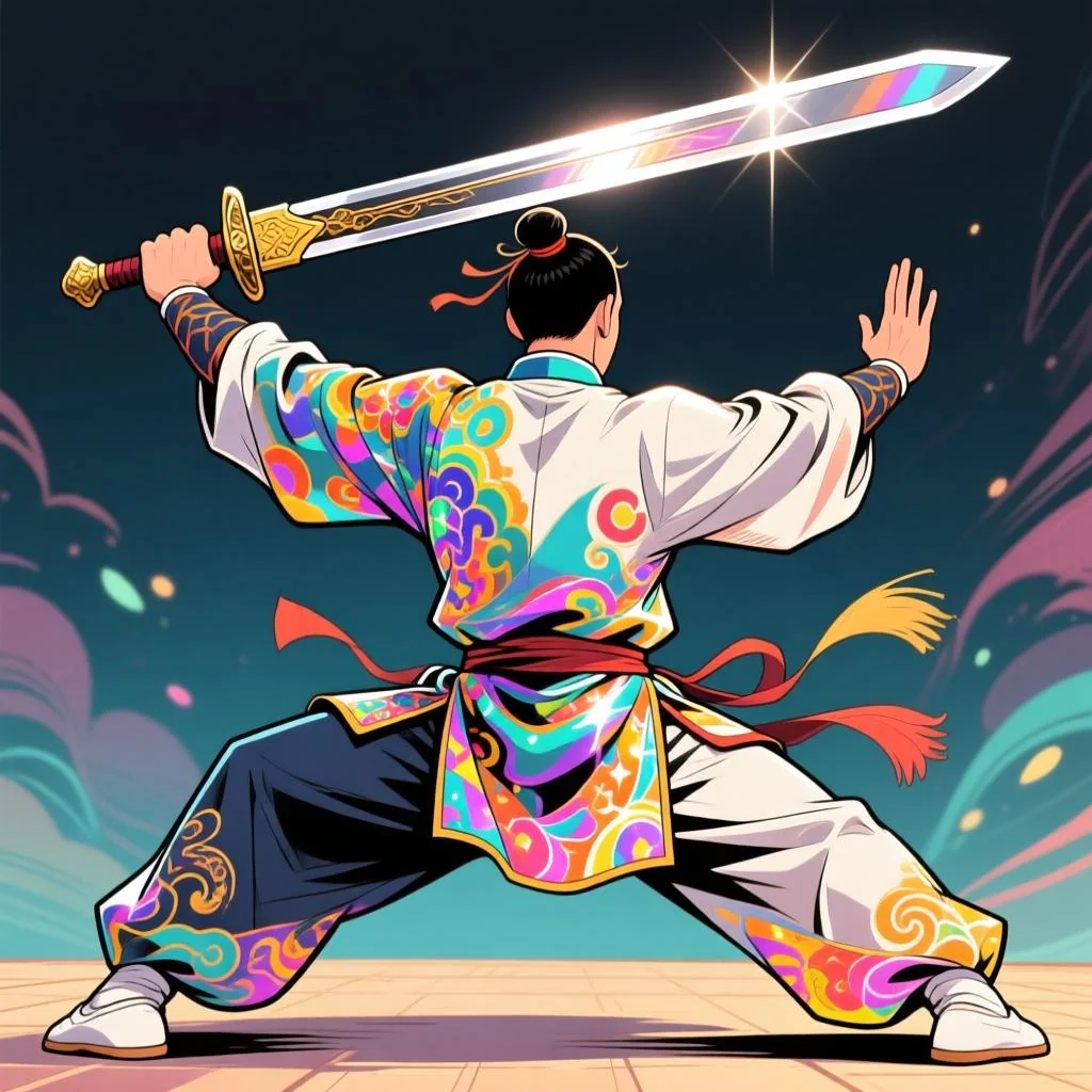 24式养生太极剑背面演示看不清？跟练十年教练的跟学方法让你一遍学会