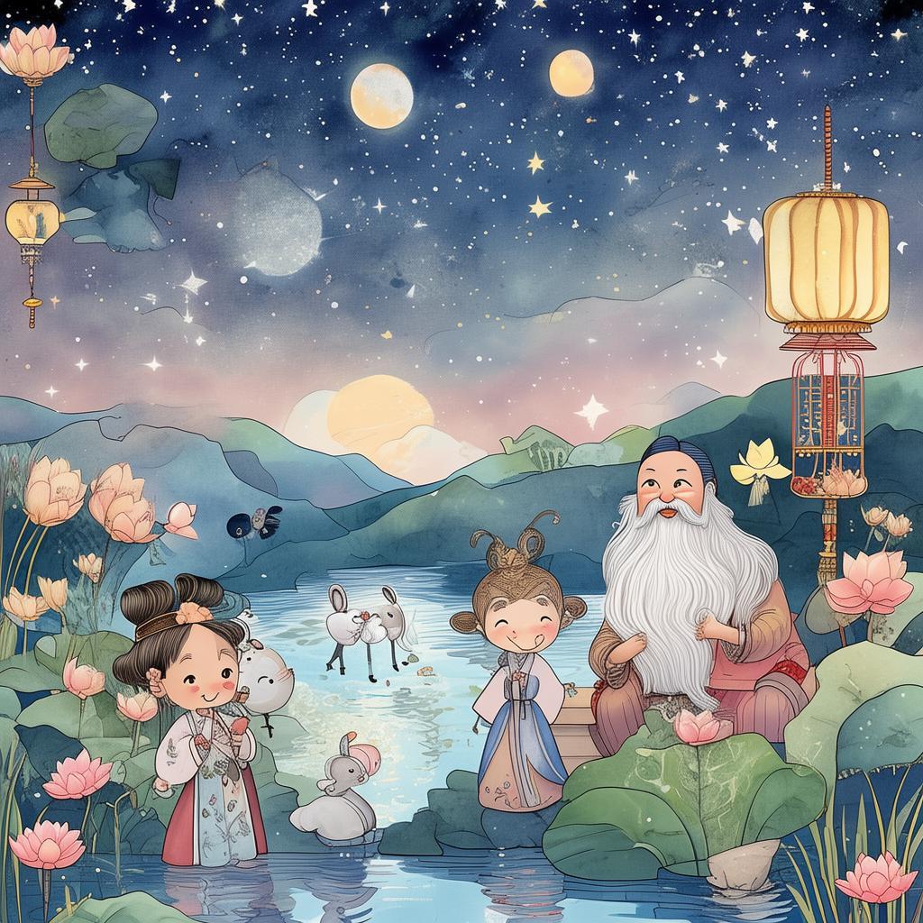 Starlit Escape: Xiao Qiao's Celestial Pursuit