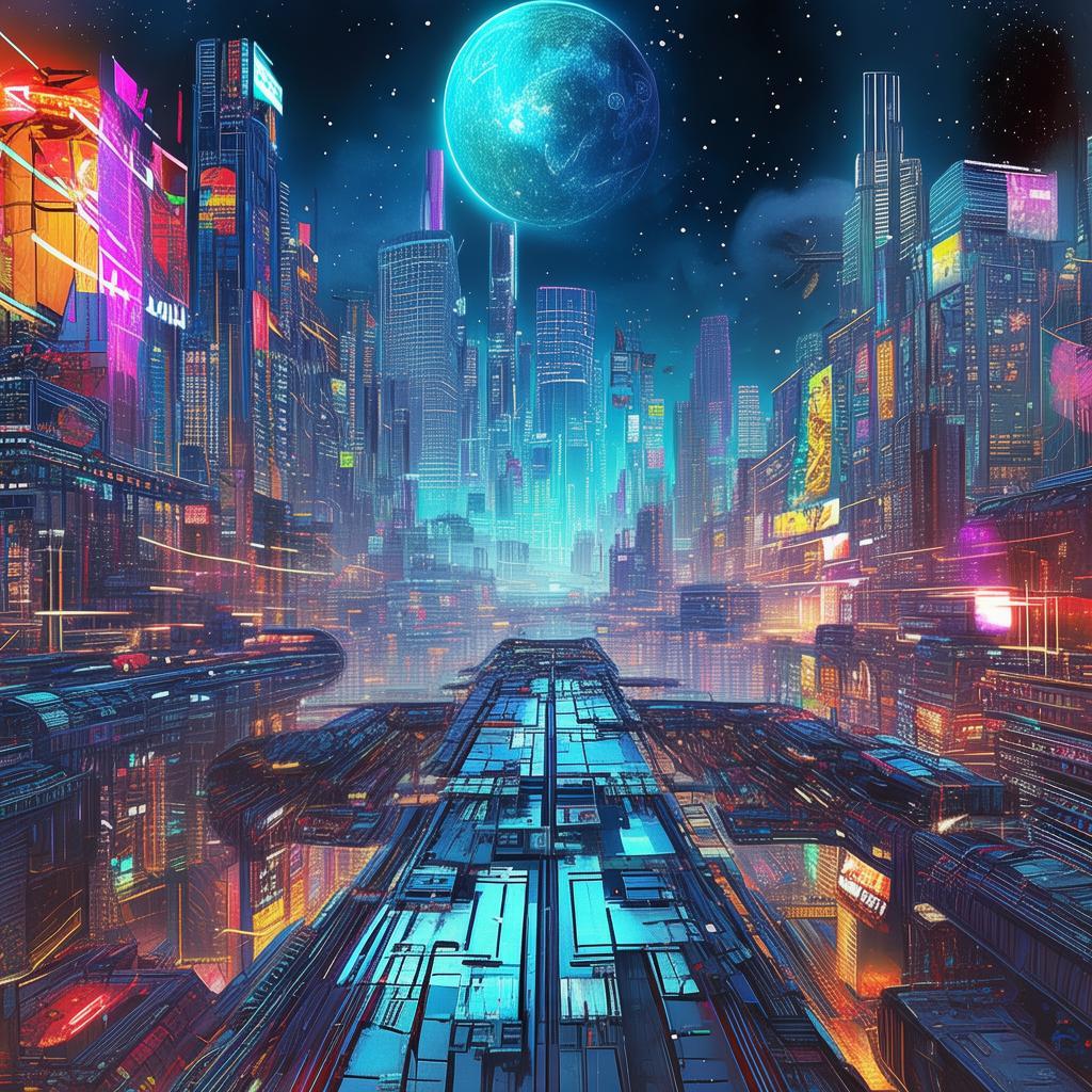 The Pixelated Paradox: A Dynamic Poster's Cyberpunk Mystery