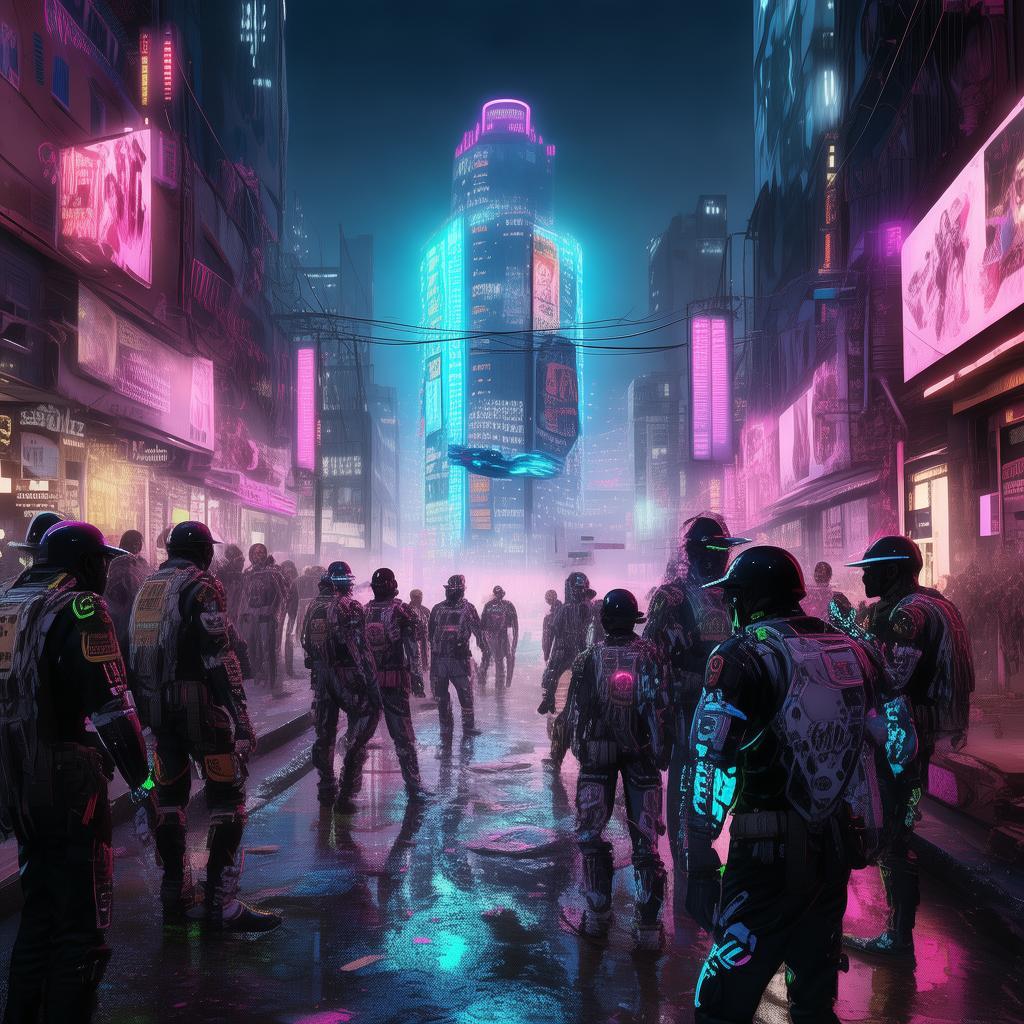 The Echoes of Neon: A Ypo Cyberpunk Wanderer's Tale