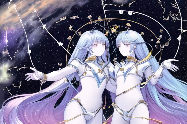 Celestial Harmony Unveiling the Enigmatic Sign of Gemini in Animated Artistry