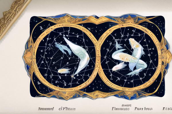 The Golden Piscis Constellation A Celestial Heros Journey in Starry Sky